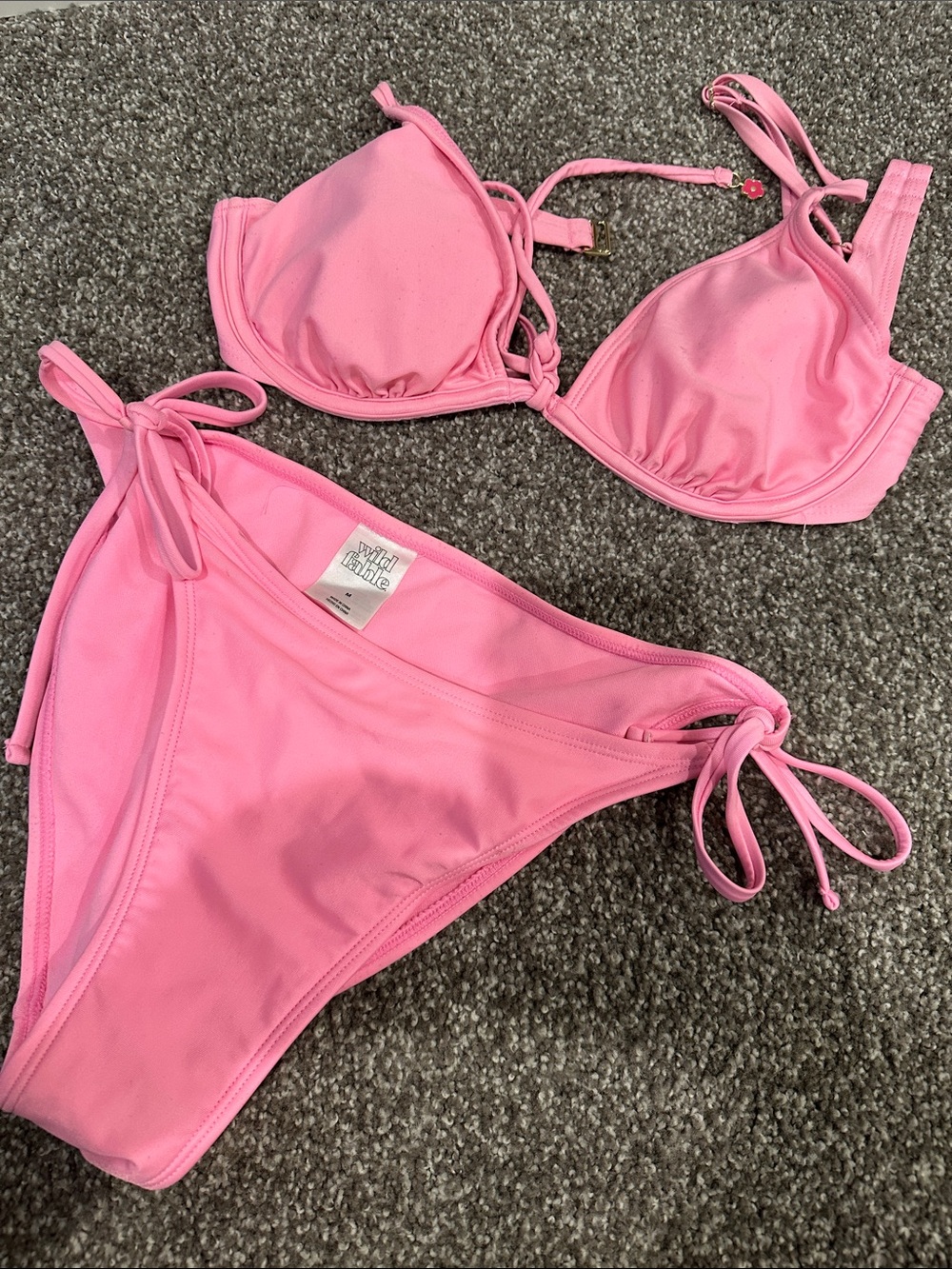 wild fable Pink Tie-Side Bikini Set